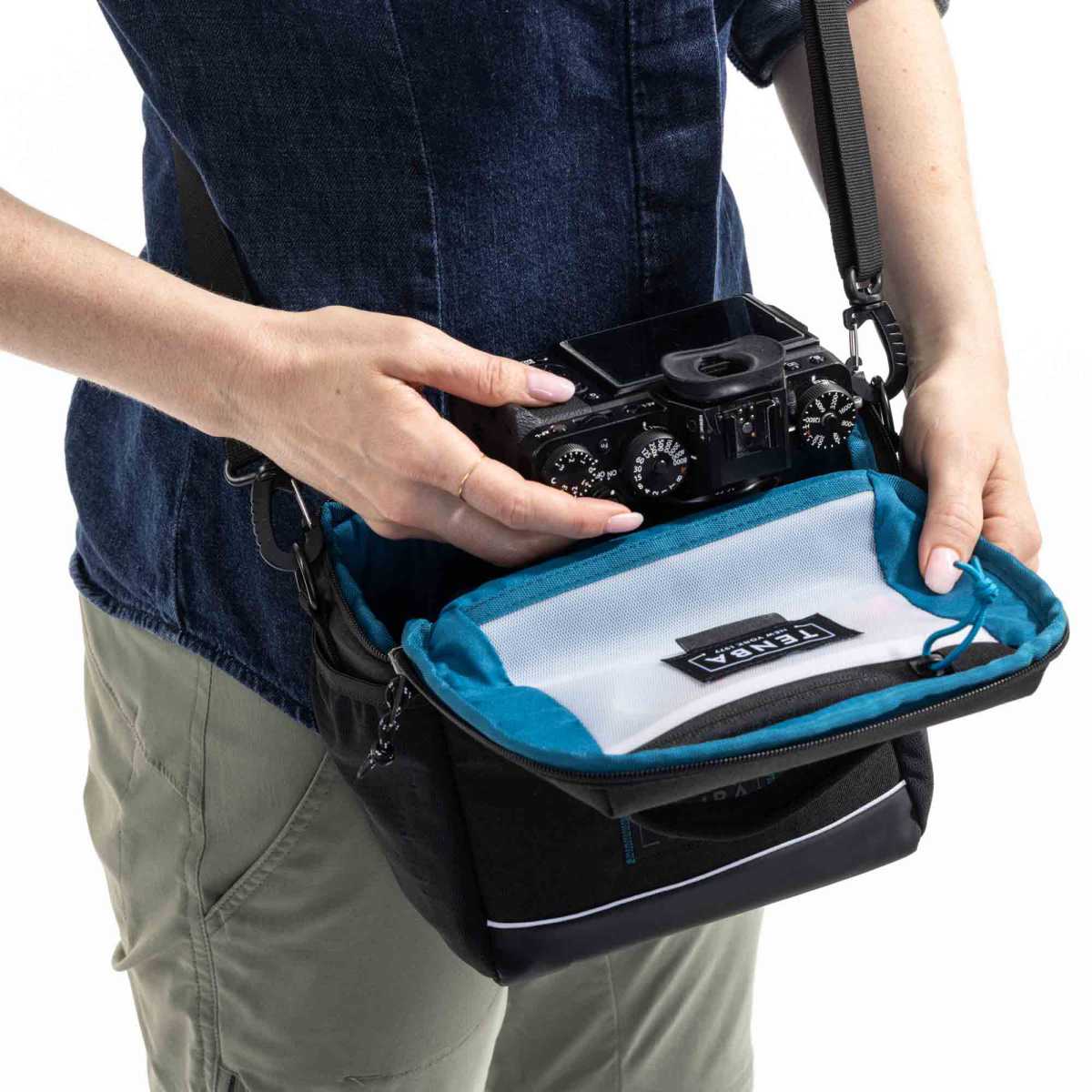 Schoudertas 8 Skyline - zwart - Afbeelding 9